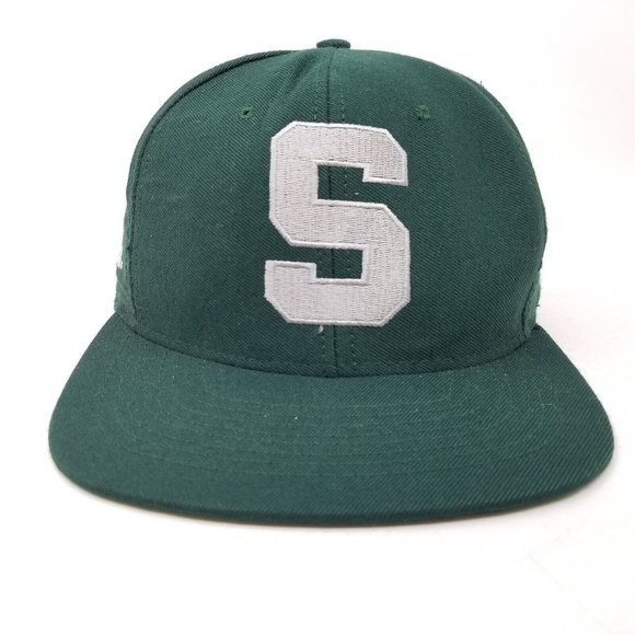 Michigan State Spartans Big Ten Conference Snapback Hat Nutmeg Mills VTG RARE - Picture 1 of 9